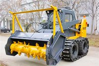 TFM180 100hp agricultura granja rueda Tractor 3 puntos Mulcher bosque pionero máquina Tractor cepillo Mulchers PTO forestal Mulcher