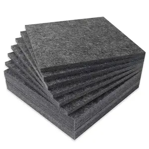 Hot Product Cheap Price Absorption Flat Polyester Fiber Fabric Covered Black Acoustic Panel