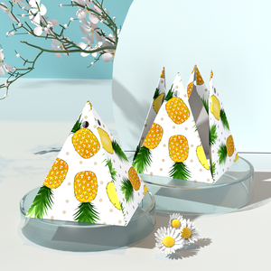 Cajas de Papel con Diseño de Piña en Forma de Pirámide, Estilo Moderno y a la Moda - Product Image 1