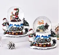 Christmas Deer Snow Globe, Resin Glass Crystal Ball