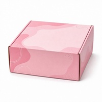 Boîte d'expédition en carton personnalisée rose pour abonnement, emballage pour la vente au détail