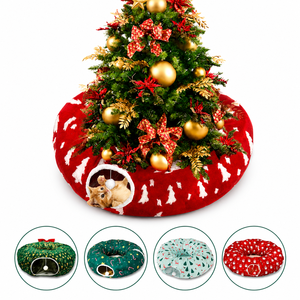 Lit pour <span class=keywords><strong>chat</strong></span> en forme de donut, pliable, en peluche douce, lavable, pour l'intérieur, idéal pour Noël, vente en gros, personnalisable, OEM - Product Image 1