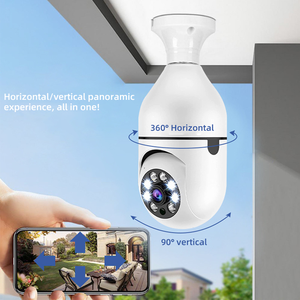 مصباح إضاءة كاميرا أمان واي فاي كاميرا لمبة ذكية للكاميرا البانورامية لمراقبة المنزل - Product Image 6
