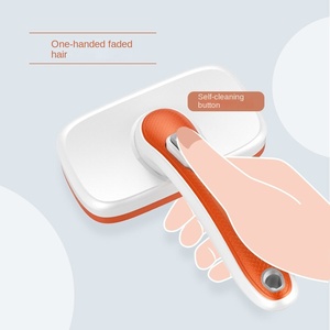 Peine de Aseo Ecológico KUDI para Perros y Gatos, Telescópico Automático con un Solo Botón para Eliminar el Pelo en el Baño - Product Image 3
