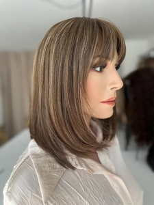 Extensiones <span class=keywords><strong>de</strong></span> <span class=keywords><strong>Cabello</strong></span> Europeo Virgen <span class=keywords><strong>de</strong></span> Color Rubio Claro, Corte Bob <span class=keywords><strong>Corto</strong></span>, con Cierre Frontal <span class=keywords><strong>de</strong></span> Encaje Invisible, Topper <span class=keywords><strong>de</strong></span> Encaje HD con Flequillo - Product Image 1