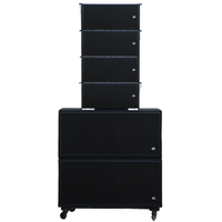 Système de sonorisation passif professionnel DBK à gamme complète avec enceintes line array métalliques et équipement audio pour églises