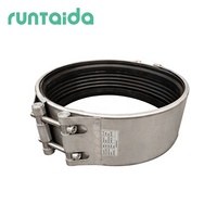 Collier de serrage robuste en acier inoxydable avec revêtement en caoutchouc pour la réparation de fuites dans les conduites d'eau