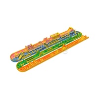 Parcours d'obstacles gonflable géant avec toboggans, en PVC durable, vente chaude, directement de l'usine, pour la location événementielle