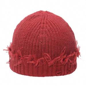 New Style Popular Autumn Winter Broken Knitted Acrylic Unisex Business Fashionable Cold <b>Hats</b> High Quality - Product Image 4