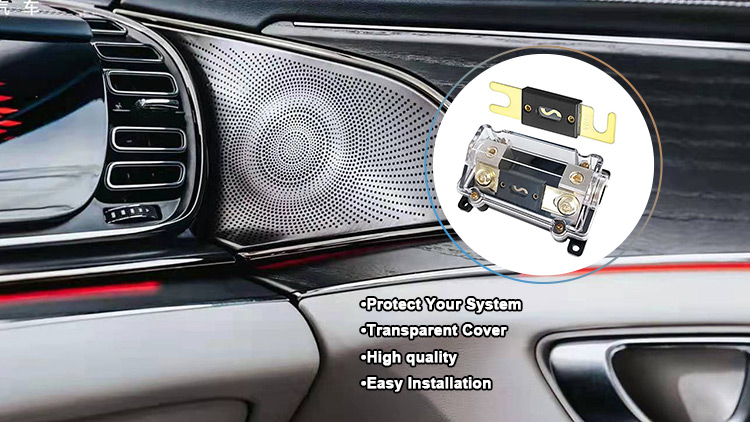 Without Display Vehicle Audio Inline ANL Bolt Down Automotive Fuse Holder Block 200 Amp 0 2 4 AWG