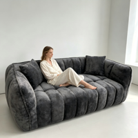 Ensemble de canapés modulaires carrés haut de gamme, compressibles, modernes et élégants pour salon, avec un confort doux, une élasticité durable et une résilience authentique.
