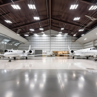 Hangar préfabriqué en structure acier 50x55m pour la maintenance des avions Airbus A320 aux Émirats arabes unis