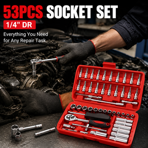 Juego de Llaves de Trinquete Manuales Profesionales de 53 Piezas, Juego de Herramientas de Reparación para el Hogar, para Motocicletas y Bicicletas - Product Image 5
