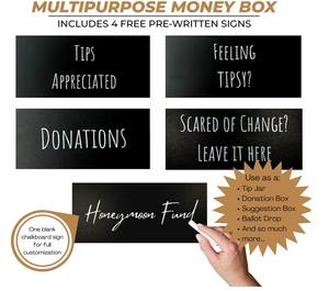 Boîte de donation personnalisable Pot à embout pour barman Boîte de vote à suggestion Boîte de verrouillage avec fente sur le dessus - Product Image 3