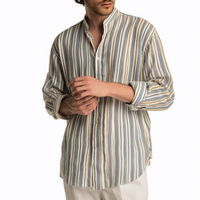 New Fashion Summer Casual Beach Wear Langarm-Baumwoll-Leinen hemd für Herren hemden Großhandel