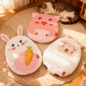 Tapis rond pour animaux de compagnie du zodiaque chinois, lit doux pour chat, tapis de sol pour chats, rembourrage en fibre de polyester, coussin de siège lavable à la main - Product Image 3