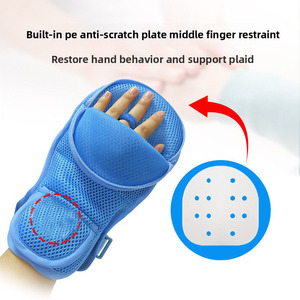 Gants de contention respirants anti-traction pour lit, pour patients âgés, fixation du poignet, aides à la rééducation - Product Image 2