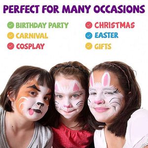 24-Color Halloween Professional Face and Body Paint Set for Cosplay Parties Oil Painting Kit with Tools on <b>Canvas</b> - Product Image 6