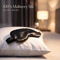 Masque de sommeil en soie de mûrier 100% biologique personnalisé avec logo, cache-yeux de voyage en soie pour dormir