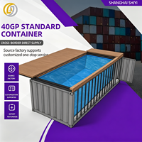 Maison préfabriquée extensible sur mesure et piscine conteneur, piscine modulaire extensible pour jardin de villa