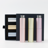 Abonnez-vous au flacon de parfum carré en aluminium rechargeable de 8ml avec boîte