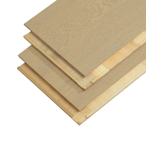 Parquet contrecollé en chêne blanc certifié ISO9001, qualité AB, étanche, brossé, à clipser, trois couches, 15 mm, pour bureaux - Product Image 1