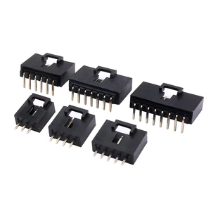 MX 2.54mm Pitch Dupont kết nối hàng duy nhất Pin tiêu đề + nhà ở + Thiết bị đầu cuối vành đai khóa thẳng/góc bên phải 2p-12p hàng duy nhất - Product Image 1