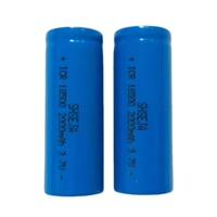 Baterai 3.6v 18650 Isi Ulang Silinder Lithium Ion 18500 1800mAh 2000mAh 3.7v Sel Baterai Li Ion untuk Senter