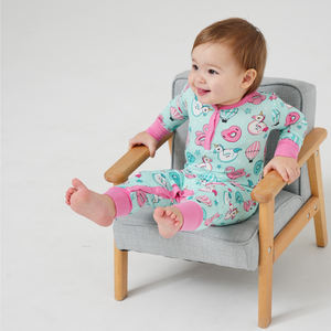 Ropa Linda para Bebé Niña, Mono de Bambú Suave, Traje con Bloques de Color, Ropa con Cierre para Bebés, Ropa para Niños Pequeños, Mameluco de Algodón para Bebé - Product Image 1