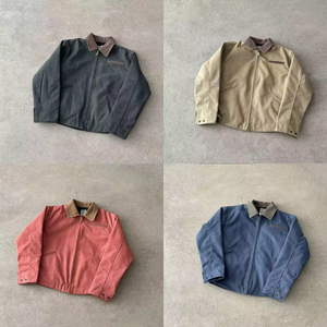 Chaqueta de Trabajo de <span class=keywords><strong>Invierno</strong></span> OUNA Personalizada para <span class=keywords><strong>Hombre</strong></span> Estilo Vintage Desgastado, Tejido de Lona de Algodón Tipo Duck con Trama de Satén, Estilo Obrero de Detroit, Ropa de Trabajo, Chaqueta de Granero - Product Image 2