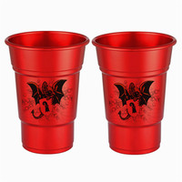 Gobelet à bière en aluminium de 16 oz, personnalisable en couleur, en métal et verre, récupérable, pour l'extérieur