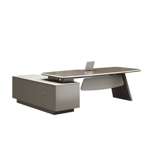 Combinación DE OFICINA DE LUJO ligero de escritorio ejecutivo moderno simple y silla para Boss/Manager/Supervisor Panel Estilo de madera - Product Image 5