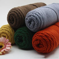 Fil à crocheter en coton laitier 8 plis 100g, acrylique tricoté fait main