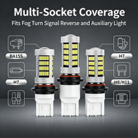 Ampoule LED pour voiture 4014-92SMD, 6000K, blanc, feu antibrouillard, clignotant, feu de recul, 12V