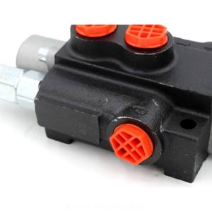 Válvula Hidráulica Monobloque P40 G38 con Tapas Rojas, Diseño Compacto para Sistemas de Maquinaria - Product Image 1