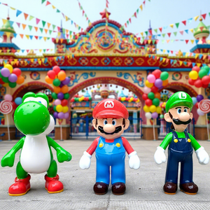 Estatuas de Fibra de Vidrio de Alta Calidad para Decoración de Centros Comerciales, Figura de Mario Superhéroe de Tamaño Real - Product Image 1