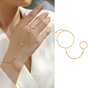 Bracciali da donna Moissanite di lusso con catena gemma bracciale con pietre preziose 925 anello in <span class=keywords><strong>argento</strong></span> e bracciale a maglie - Product Image 2