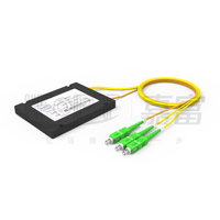 Divisor Óptico SC PLC 1x64 1x128 Bajo IL 14dB Telcordia GR-1209 Certificado RoHS Usado en Sistemas de Telecomunicaciones FTTX PON CATV 5G