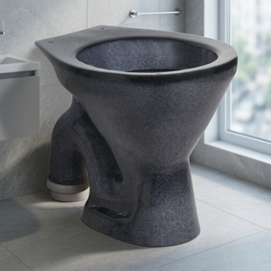 ชุดสุขภัณฑ์แบบชิ้นเดียว EWC European Water Closet สีดำด้าน เซรามิก ระบบดูดน้ำแบบดับเบิ้ลไซฟอน แบบ S-Trap ติดตั้งบนพื้น - Product Image 5