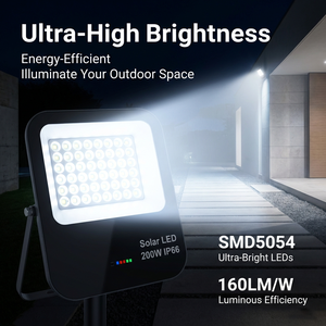 <span class=keywords><strong>Projecteur</strong></span> <span class=keywords><strong>solaire</strong></span> LED extérieur en aluminium IP66 200W 300W, projecteurs solaires super lumineux pour jardin - Product Image 5
