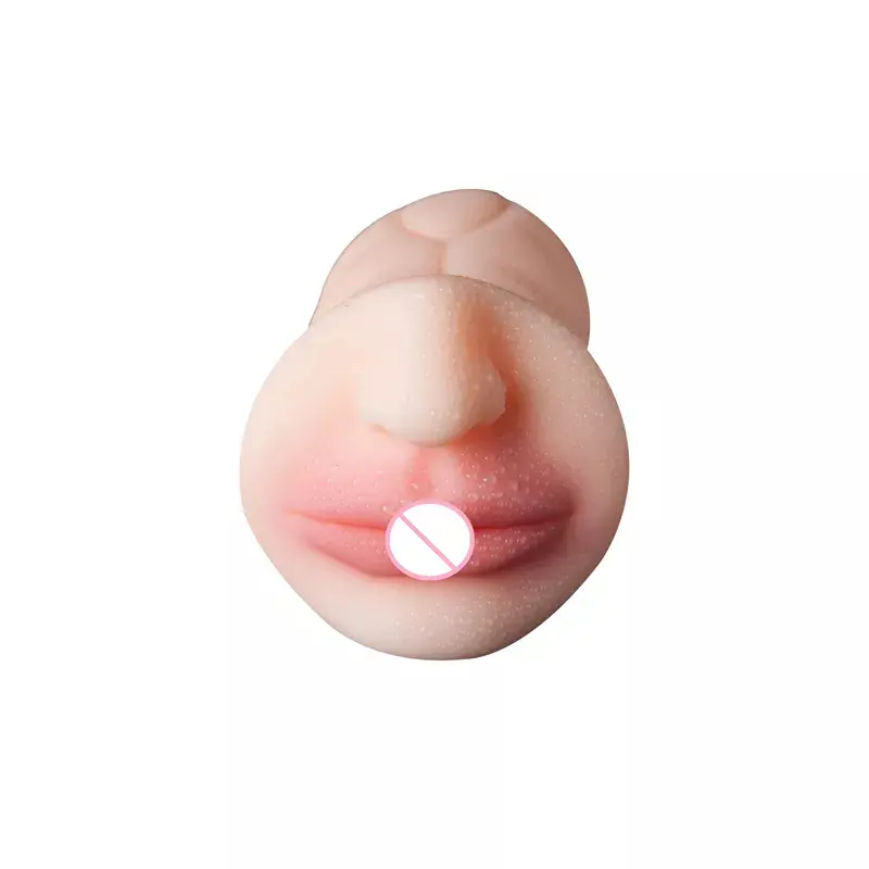 Masturbateur de sexe oral masculin de bouche de silicone lèvres avec des dents fournisseur de chatte de poche de bouche masculine de masturbation