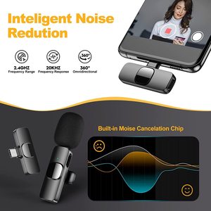 Cho <span class=keywords><strong>iPhone</strong></span>/iOS/Android Plug and Play Micro không dây đồng bộ ghi âm, phát trực tiếp, Youtube, tiktok, Facebook - Product Image 4