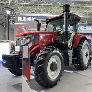 Nuevo Tractor Agrícola Grande Rojo Lma2004 con Tracción en las Cuatro Ruedas, Rotocultivador y Cabina de Vía Ancha - Product Image 3