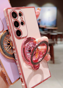 Housse de téléphone esthétique pour <span class=keywords><strong>samsung</strong></span> A55 Galvanoplastie Soft Tpu Girls Cases with Rotating Holder Stand - Product Image 4