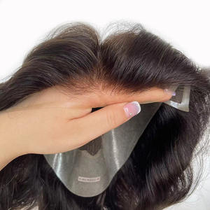 Prótesis Capilar de Encaje Francés con Frente Decolorado y Base de PU para <span class=keywords><strong>Hombre</strong></span>, Venta al por Mayor, Cabello Q6 # Parche de Pérdida 1B - Product Image 1