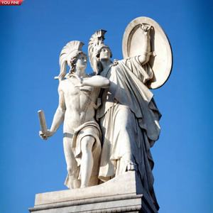 YOUFINE Escultura Clásica de la Diosa Guerrera Atenea en Mármol Blanco para Decoración de Plazas y Villas - Product Image 1