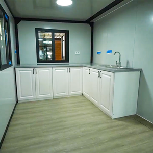 Maison conteneur moderne préfabriquée, robuste, résistante aux intempéries, avec ailes extensibles, pour villa, avec salle de bain préinstallée, cabine de vie, pour chantier temporaire - Product Image 5