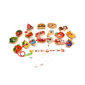 Juego de Enhebrar Cuentas de Madera con Forma de <span class=keywords><strong>Oruga</strong></span> para Niños de 4 a 6 Años, Rompecabezas Educativo para el Desarrollo de la Concentración y el Pensamiento Lógico - Product Image 5