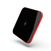 Chargeur sans fil à charge rapide en métal 10W, chargeur sans fil léger carré 15W