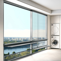 Ventanas Corredizas de Fibra de Vidrio con Doble Acristalamiento, Modernas, Eficientes Energéticamente, de Apertura Horizontal Pequeña, en Oferta